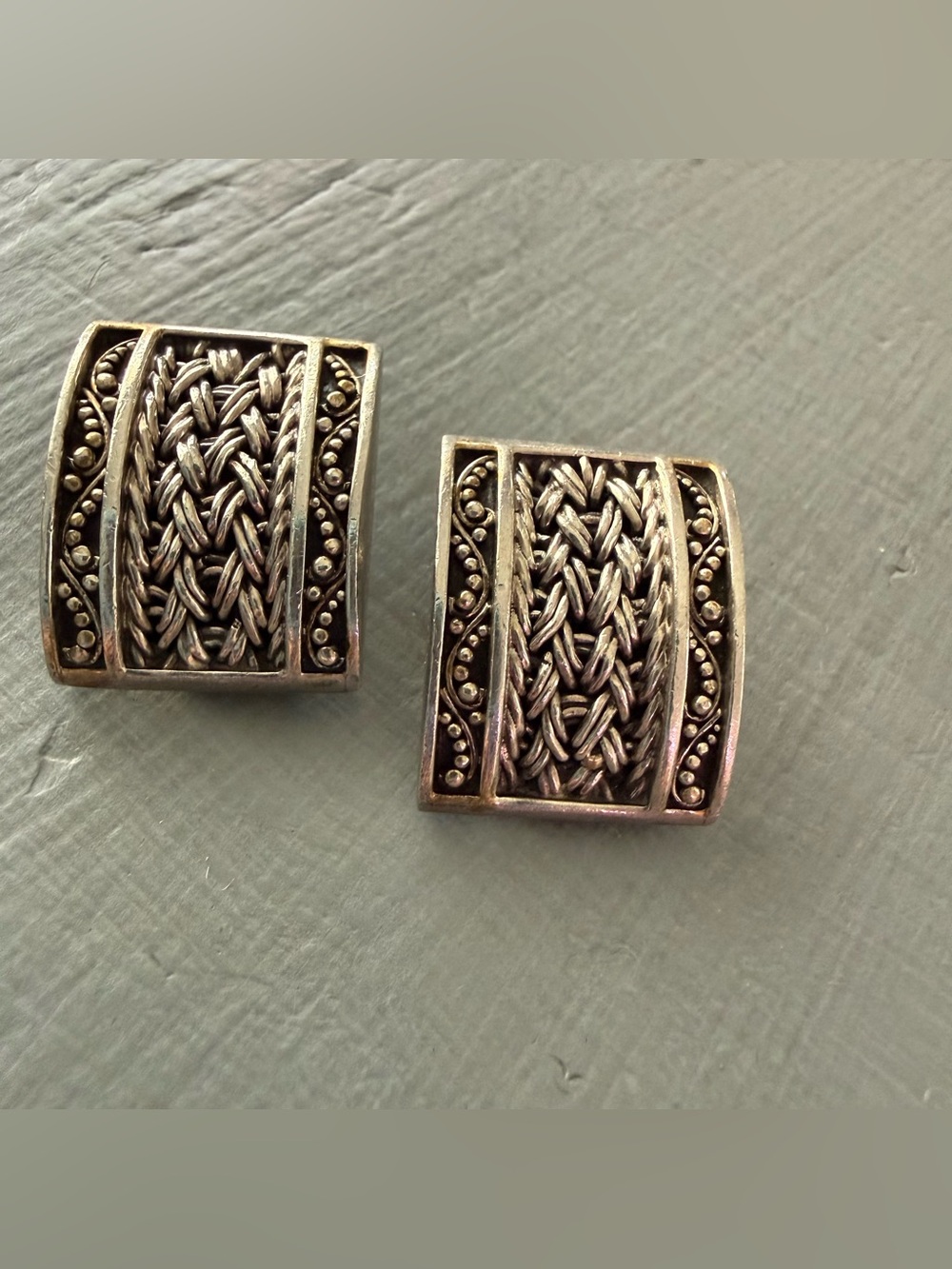 Lois Hill 925 Sterling Silver Clip on Earrings